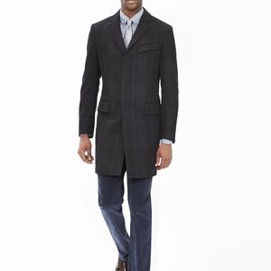 Banana Republic Men’s Wool Plaid Coat Topcoat XS
